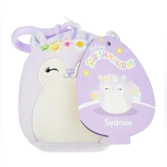 Kellytoy Sydnee the Squirrel Squishmallow Clip-on Backpack Stuffed Plush Toy - Picture 3 of 14